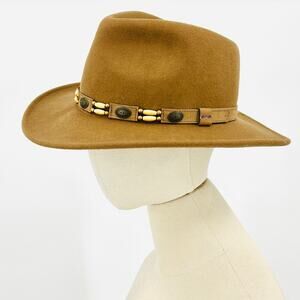 Scala Classico Tracker Wool Brown Western Concho Band Cowboy Hat